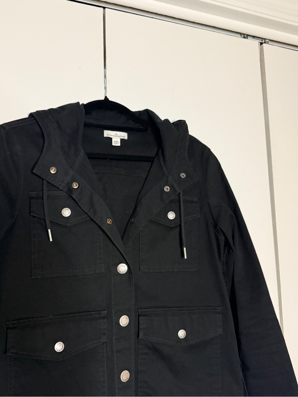 L.L.Bean Signature Black Denim Utility Jacket - Picture 3 of 8